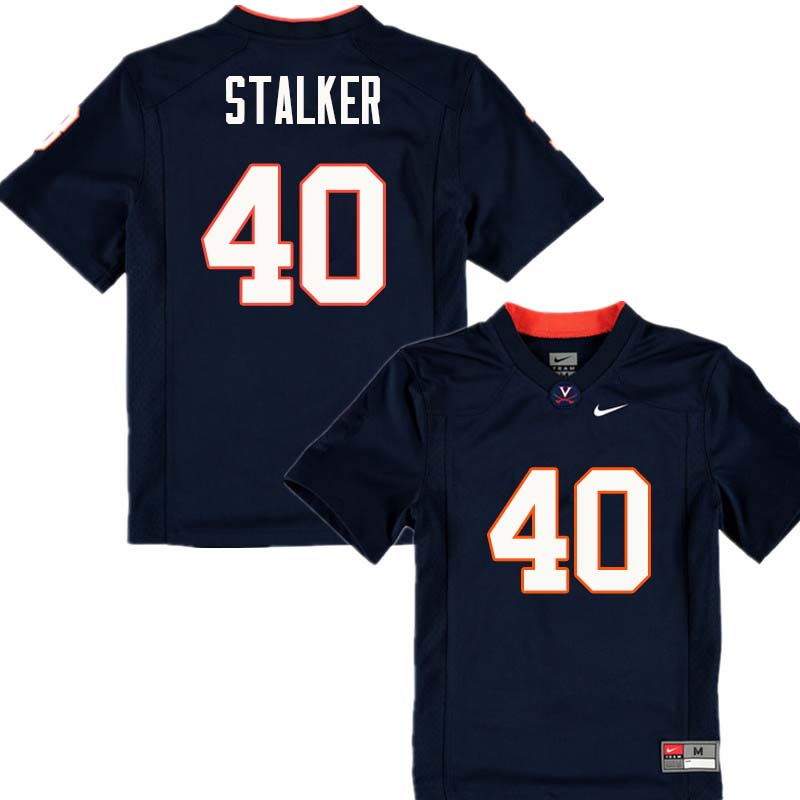 Men #40 C.J. Stalker Virginia Cavaliers College Football Jerseys Sale-Navy - Click Image to Close